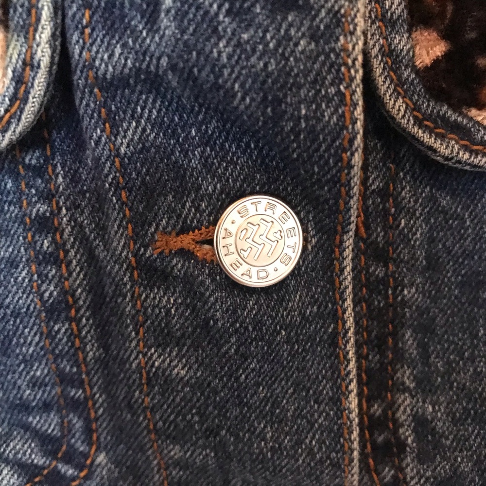 Leopard Print Denim Jacket - image 4